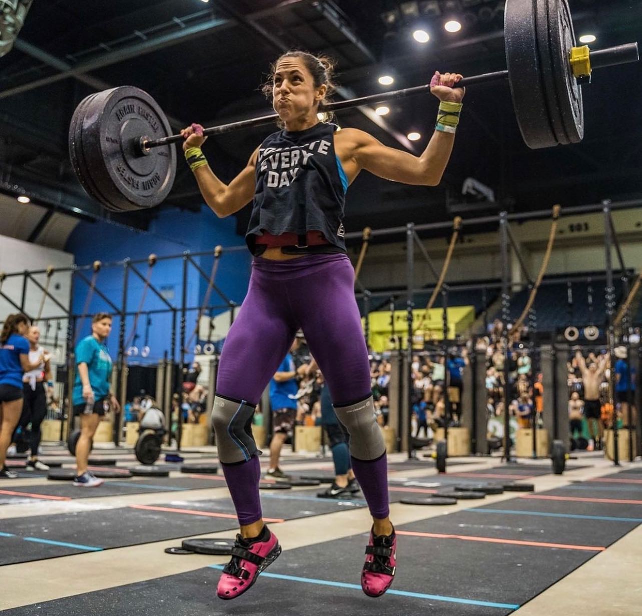 Woman lifting barbell- what to pack for a CrossFit competition- CrossFit LPF in Coconut Creek, FL