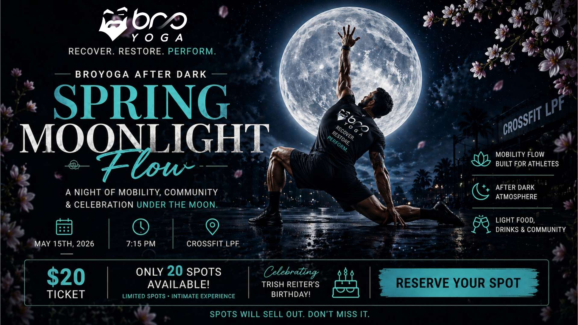 BroYoga After Dark: Spring Moonlight Flow BroYoga After Dark: Spring Moonlight Flow